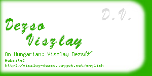 dezso viszlay business card